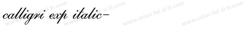 calligri exp italic字体转换